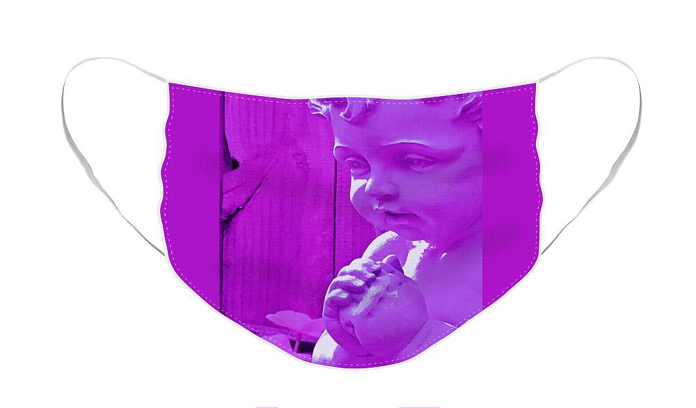 Impatiens Face Mask featuring the photograph Praying Baby by Debra Grace Addison