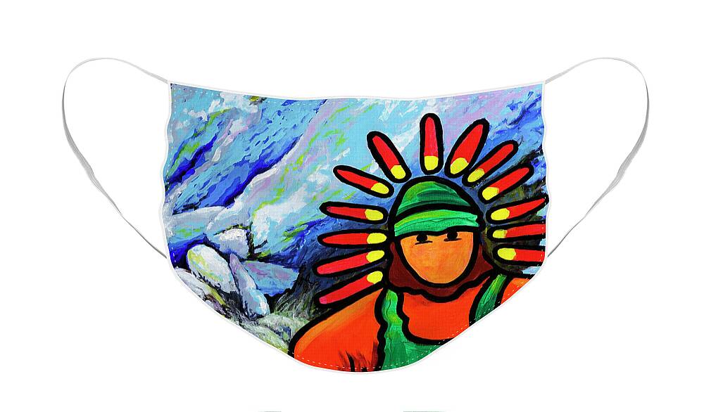 Alaska Face Mask featuring the painting Protest by Lynn Hansen