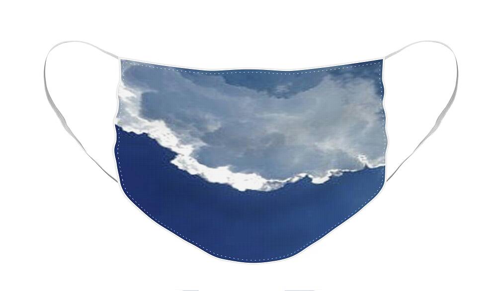 Clouds Face Mask featuring the photograph Puffy Clouds by Susan Grunin