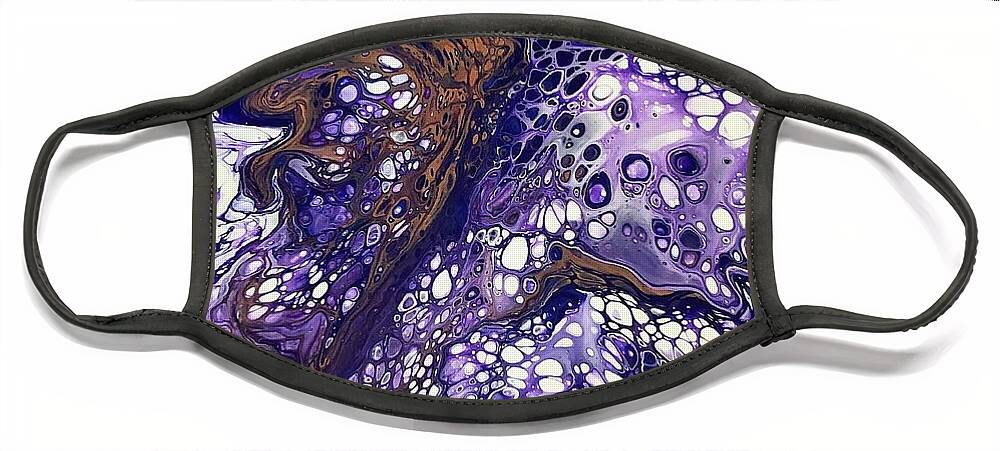 Acrylic Face Mask featuring the painting Purple Pizzazz by Teresa Wilson by Teresa Wilson