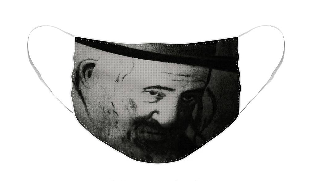 Rabbi Face Mask featuring the photograph Rabbi Shayele Kerestirer - His Image is believed to be an Amulet Against Misfortune by Doc Braham