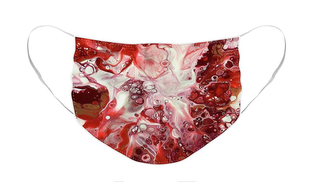 Acrylic Face Mask featuring the painting Radiant Red by Teresa Wilson by Teresa Wilson