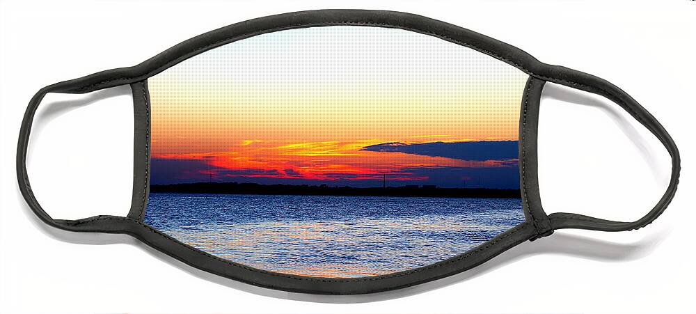 Radiant Face Mask featuring the photograph Radiant Sunset by Cynthia Guinn