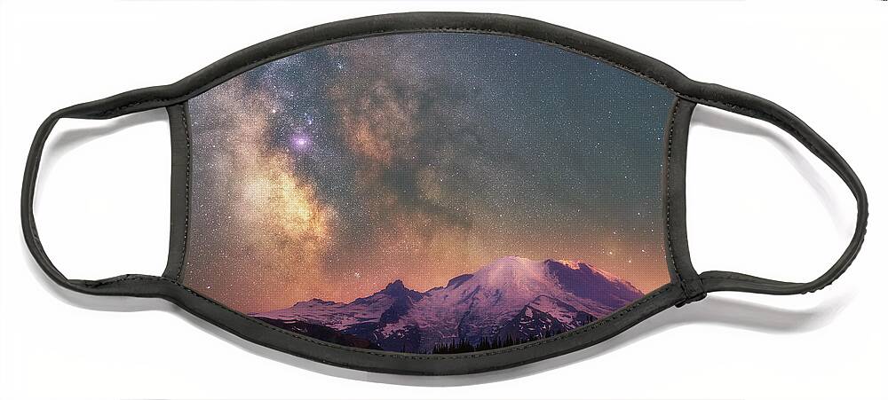 Mount Rainier Face Mask featuring the photograph Rainier's Majesty by Darren White