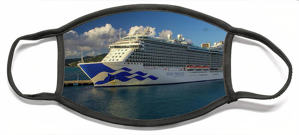Caribbean Face Mask featuring the photograph Regal Princess Cruise Ship by Robert J Wagner