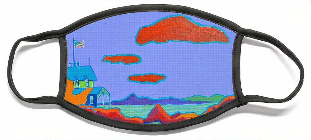Gloucester Face Mask featuring the painting Research Jetty Gloucester by Debra Bretton Robinson