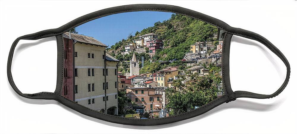 Village Face Mask featuring the photograph Riomaggiore, Italy c by Daniel Grats