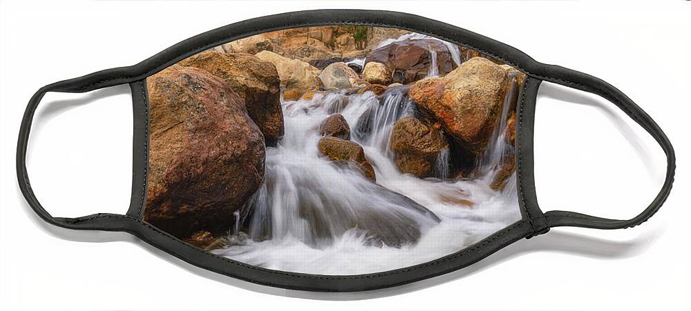 Waterfalls Face Mask featuring the photograph Rocky Mountain Flow by Darren White