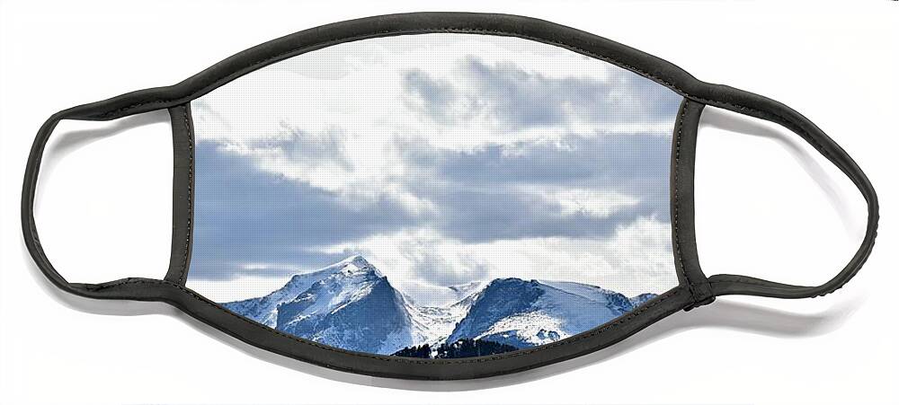 Rocky Mountains Face Mask featuring the photograph Rocky Mountain Peaks by Dorrene BrownButterfield