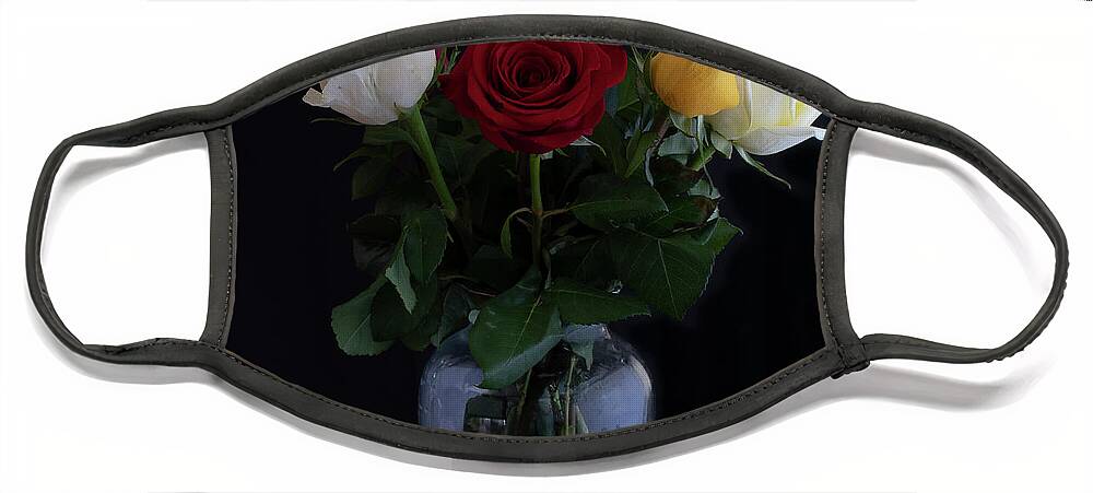 Rose Face Mask featuring the photograph Roses by Vicky Edgerly