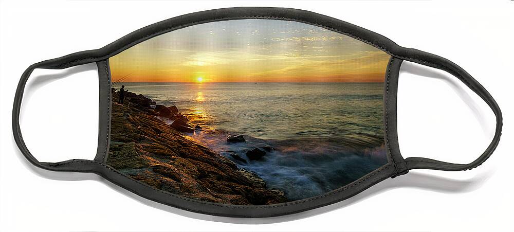 Rotas Face Mask featuring the photograph Rota Spain Sunset by Pablo Avanzini
