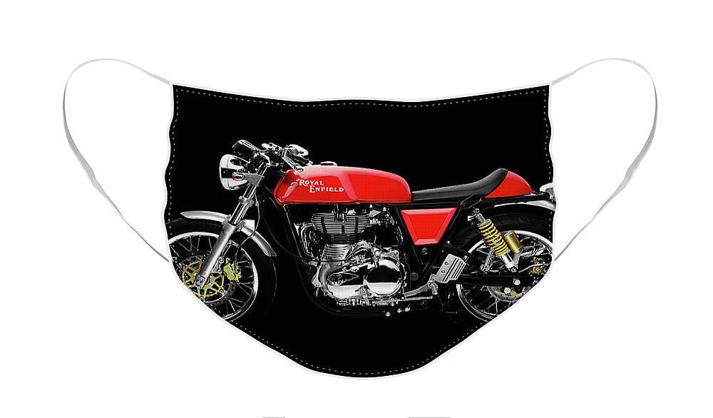 Royal Enfield Face Mask featuring the mixed media Royal Enfield Continental GT by Smart Aviation