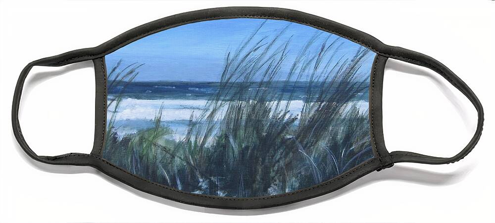 Acrylic Face Mask featuring the painting Sea Breeze by Paula Pagliughi