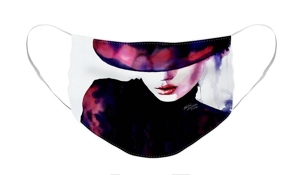 Vogue Face Mask featuring the painting She Remembered by Michal Madison