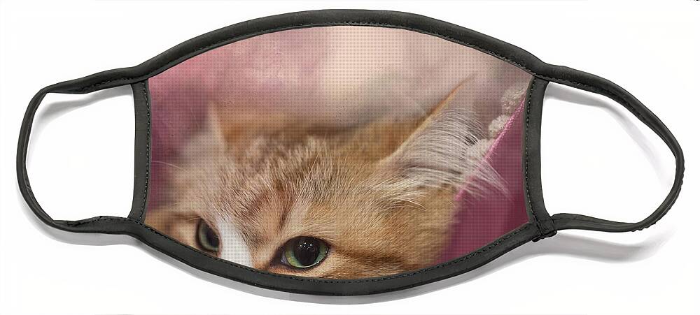 Cat Face Mask featuring the photograph Siberian Cat by Eva Lechner