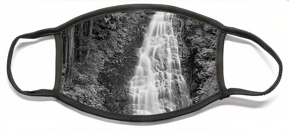 Disk1215 Face Mask featuring the photograph Silverhope Falls British Columbia by Tim Fitzharris