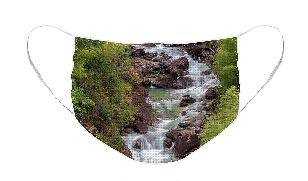 Cascade Face Mask featuring the photograph Small Cascade 1x2 Vertical by William Dickman