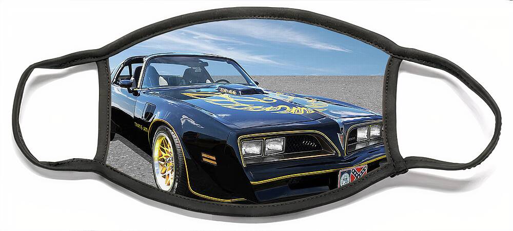 Pontiac Firebird Face Mask featuring the photograph Smokey And The Bandit Trans Am by Gill Billington