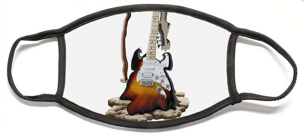 Rock And Roll Face Mask featuring the photograph Soft Guitar 2 by Mike McGlothlen