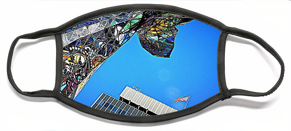 Urban Art Face Mask featuring the photograph Space Whale by Tru Waters