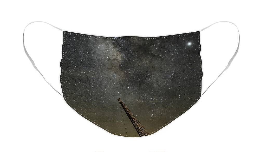 Milky Way Face Mask featuring the photograph Star Digger 1 by James Clinich
