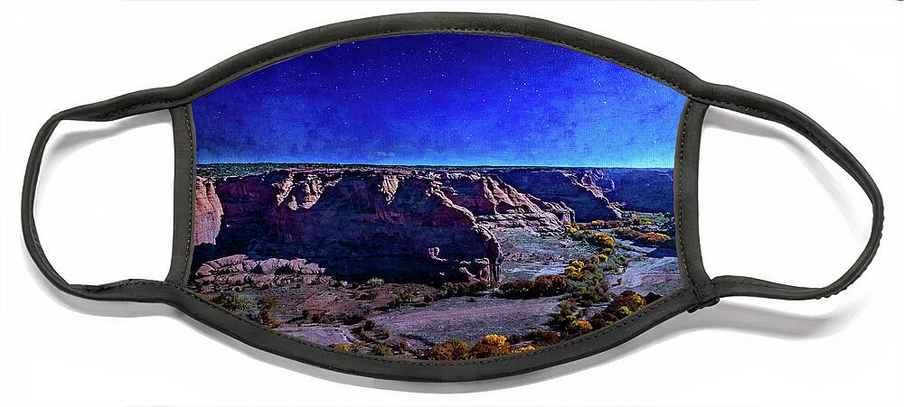 2018 Face Mask featuring the photograph Starlit Canyon de Chelly 1811 by Kenneth Johnson