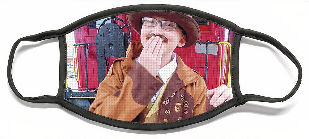 Halloween Face Mask featuring the photograph Steampunk Gentleman Costume 7 by Amy E Fraser