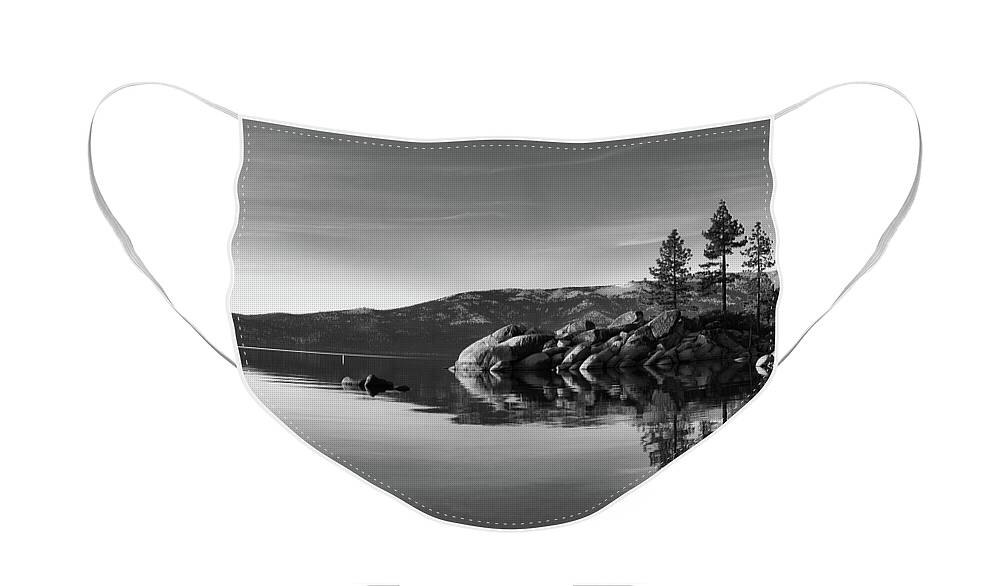 Lake Face Mask featuring the photograph Stone and Glass by Martin Gollery
