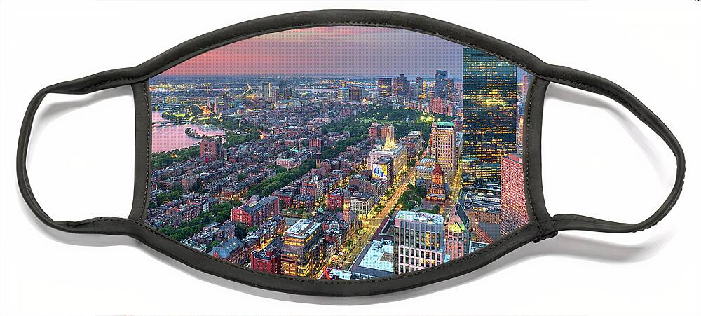 Boston Face Mask featuring the photograph Summer Evening in Boston by Kristen Wilkinson