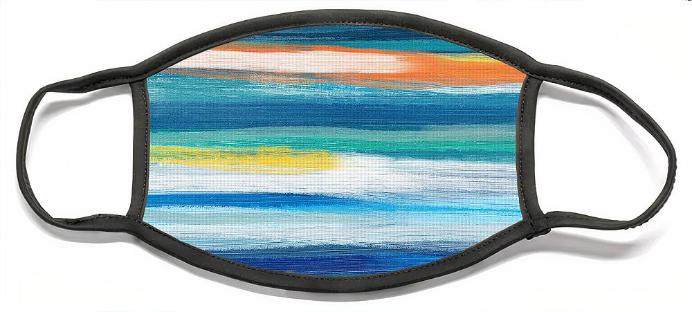 Beach Face Mask featuring the painting Summer Surf 3- Art by Linda Woods by Linda Woods