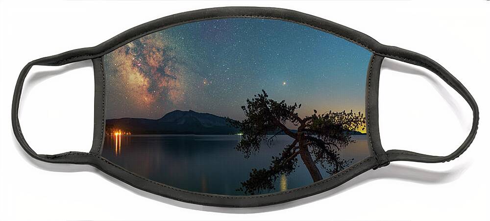Astronomy Face Mask featuring the photograph Summernight Dream by Ralf Rohner