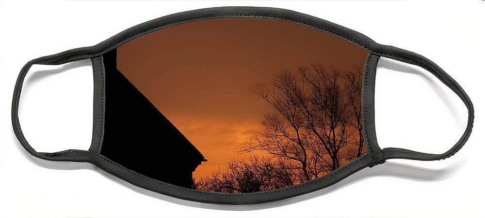 Autumn Face Mask featuring the photograph Sunrise at home by Simon Bratt