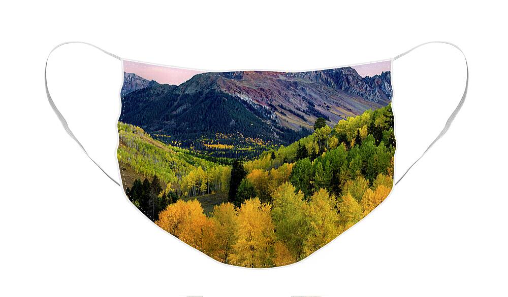 Mt Sneffels Face Mask featuring the photograph Sunset on Mt Sneffels by Ronda Kimbrow
