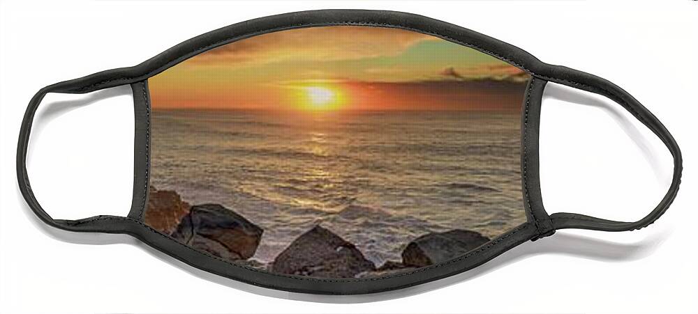 Sunset Face Mask featuring the photograph Sunset over Iceland by Robert Grac