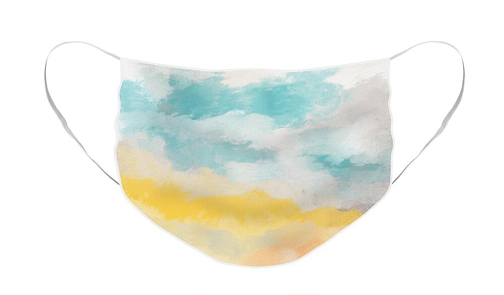 Landscape Face Mask featuring the mixed media Sunshine Day- Art by Linda Woods by Linda Woods
