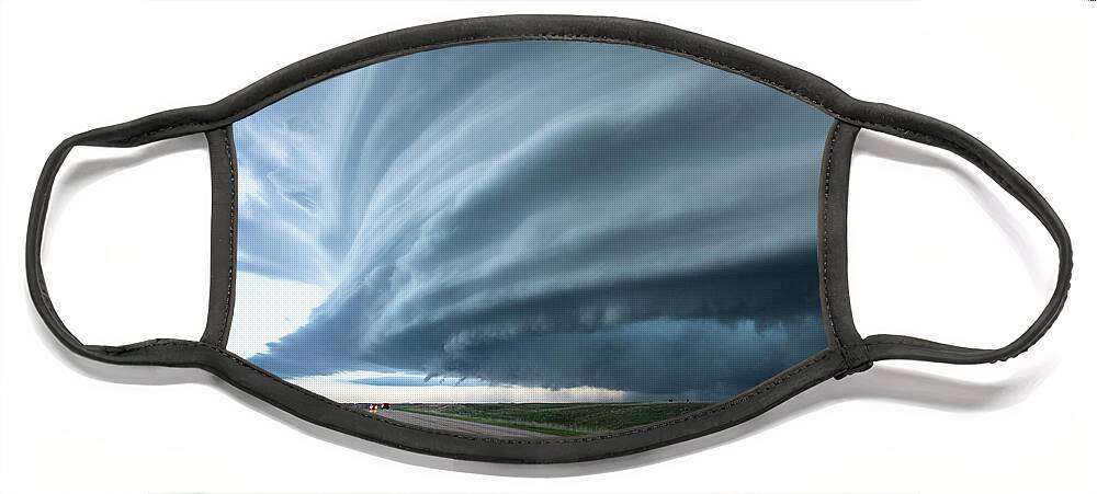 Storm Face Mask featuring the photograph Super Storm by Wesley Aston