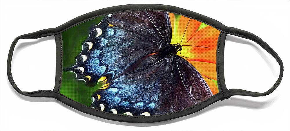 Butterfly Face Mask featuring the photograph Swallowtail Slant by Art Cole