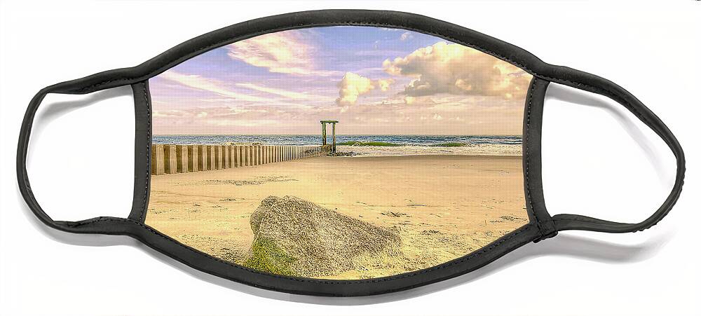 Scenic Face Mask featuring the photograph Temple Of The Sea by Kathy Baccari