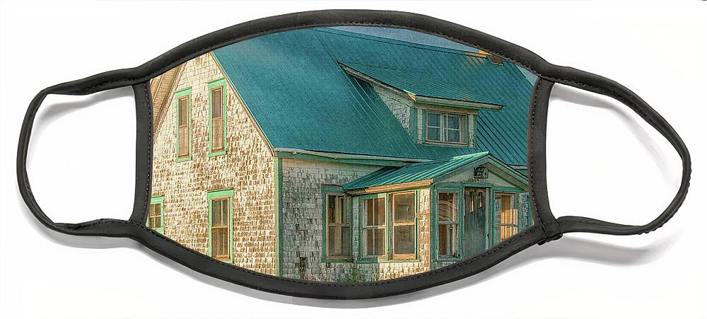 Pei Prince Edward Island Face Mask featuring the photograph The Cute Little House by the Bridge by Marcy Wielfaert
