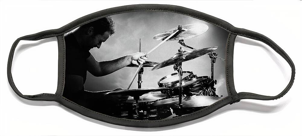 Drummer Face Mask featuring the photograph The Drummer by Johan Swanepoel