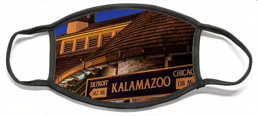 Kalamazoo Face Mask featuring the photograph The Train Station in Kalamazoo by William Christiansen
