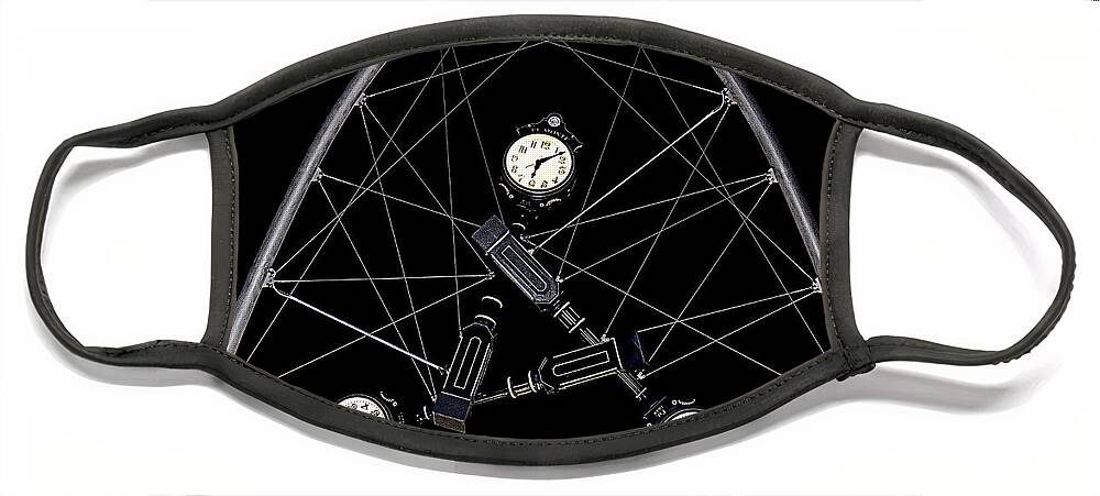 Clocks Face Mask featuring the photograph The Web of Time by Tru Waters