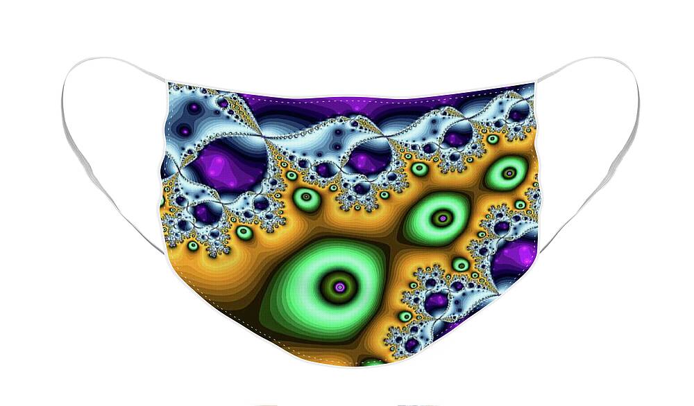 Abstract Face Mask featuring the digital art These Eyes are Green by Don Northup