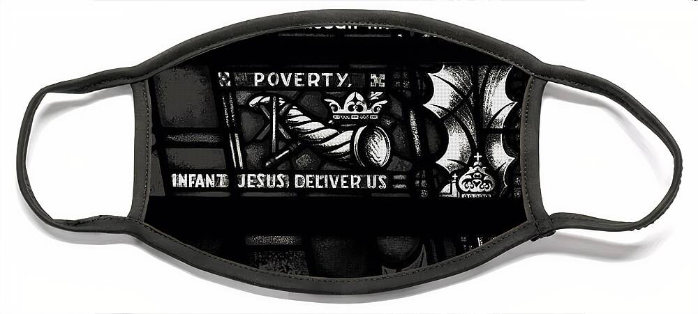 Religious Face Mask featuring the photograph Through Thy Poverty, Jesus, Deliver Us by Frank J Casella