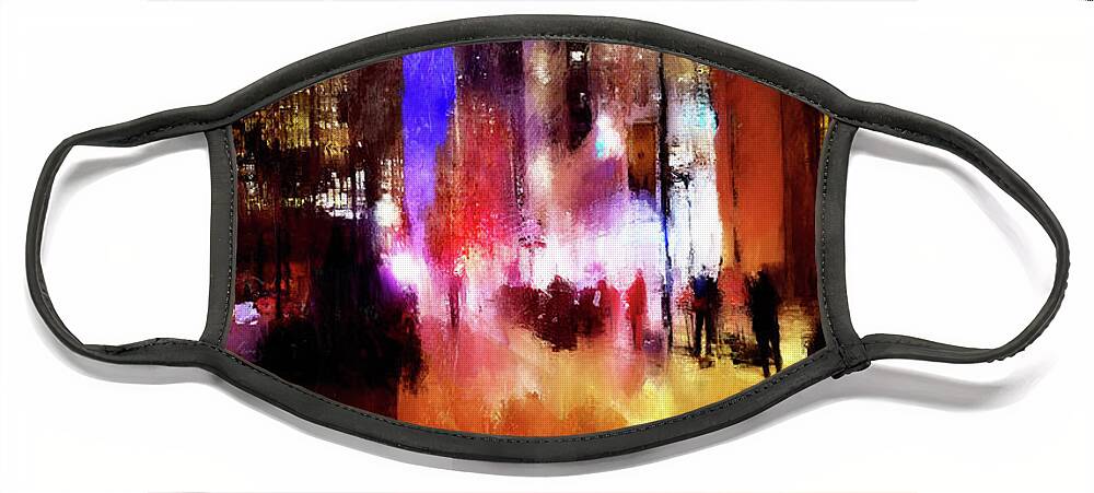 Torontoart Face Mask featuring the digital art Toronto Downtown Impressions by Nicky Jameson