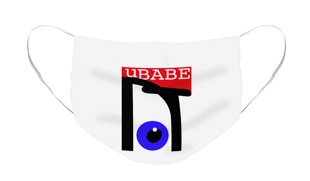 Ubabe Label Face Mask featuring the digital art uBABE by Ubabe Style