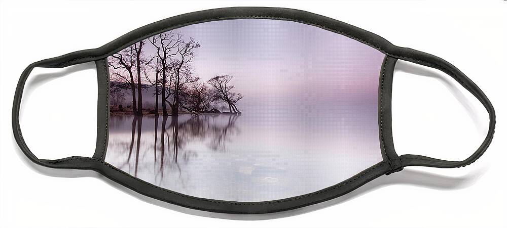 Landscape Face Mask featuring the photograph Ullswater Mist at Sunrise by Anita Nicholson