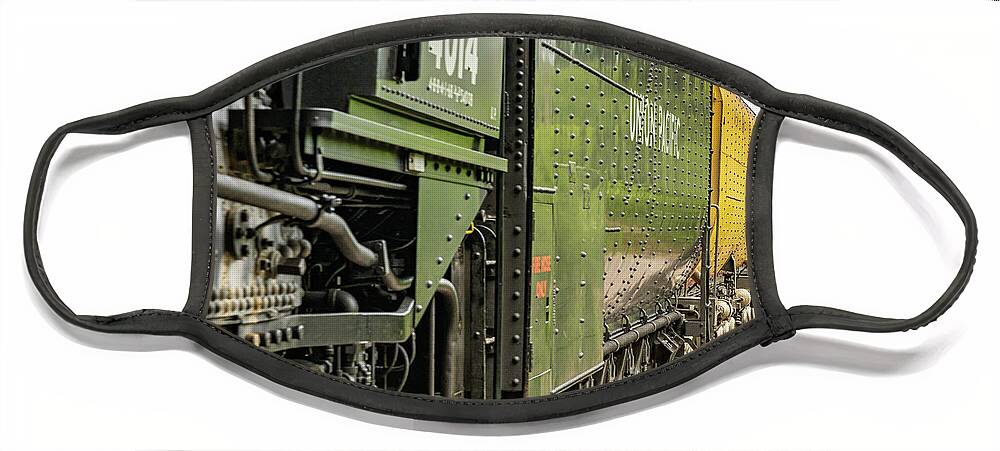 Tourism Face Mask featuring the photograph UP Engine 4014 Big Boy Down the Side by Laura Hedien