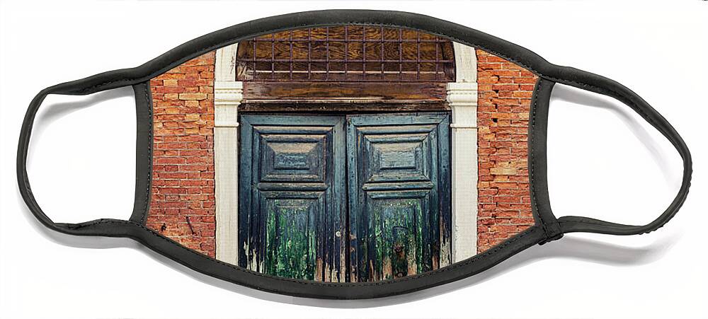 Venice Face Mask featuring the photograph Venice Italy Doors #1 by Melanie Alexandra Price