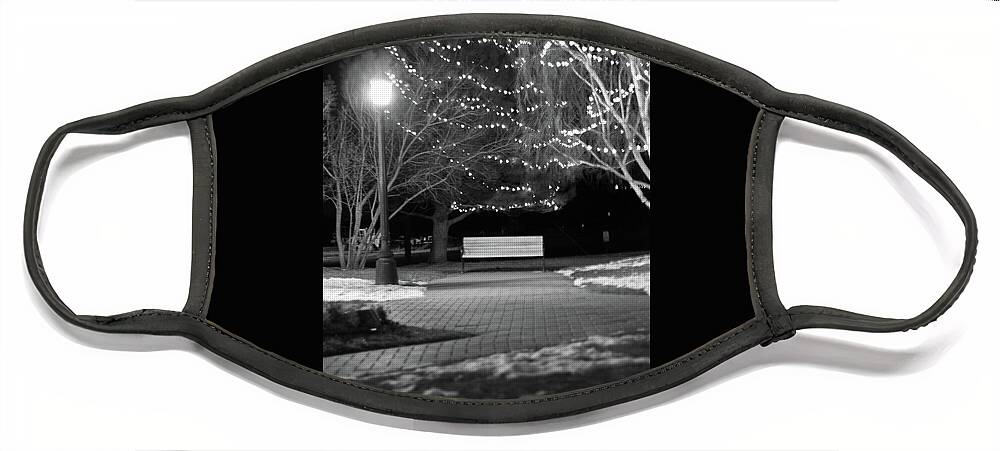 Black & White Photography Face Mask featuring the photograph Waiting by Sandra Dalton